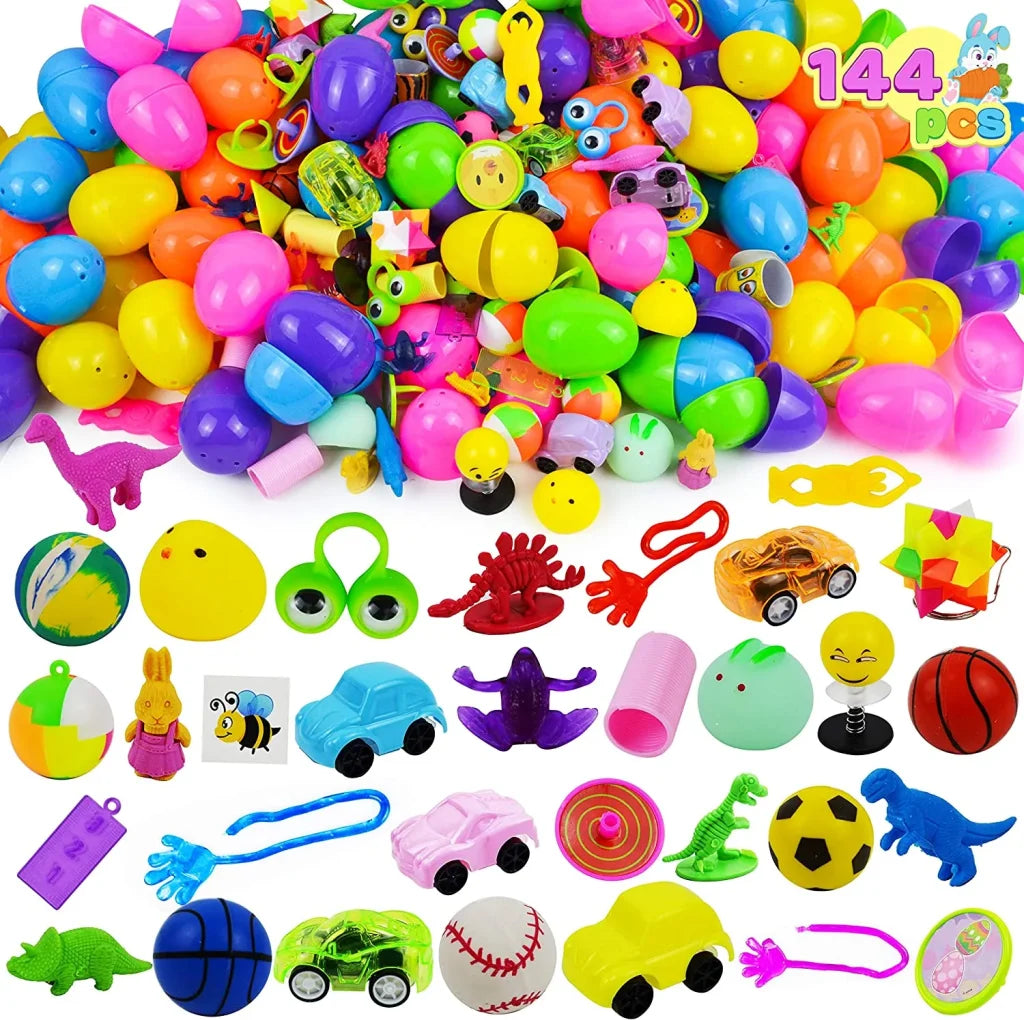 144-Piece Assorted Prefilled Easter Eggs