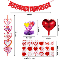14-Piece Valentine's Day Party Decoration Set with Balloon