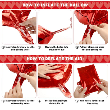 14-Piece Valentine's Day Party Decoration Set with Balloon