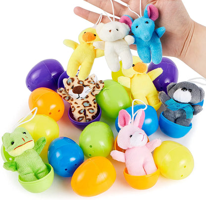 15 Plush Animals Prefilled Easter Eggs