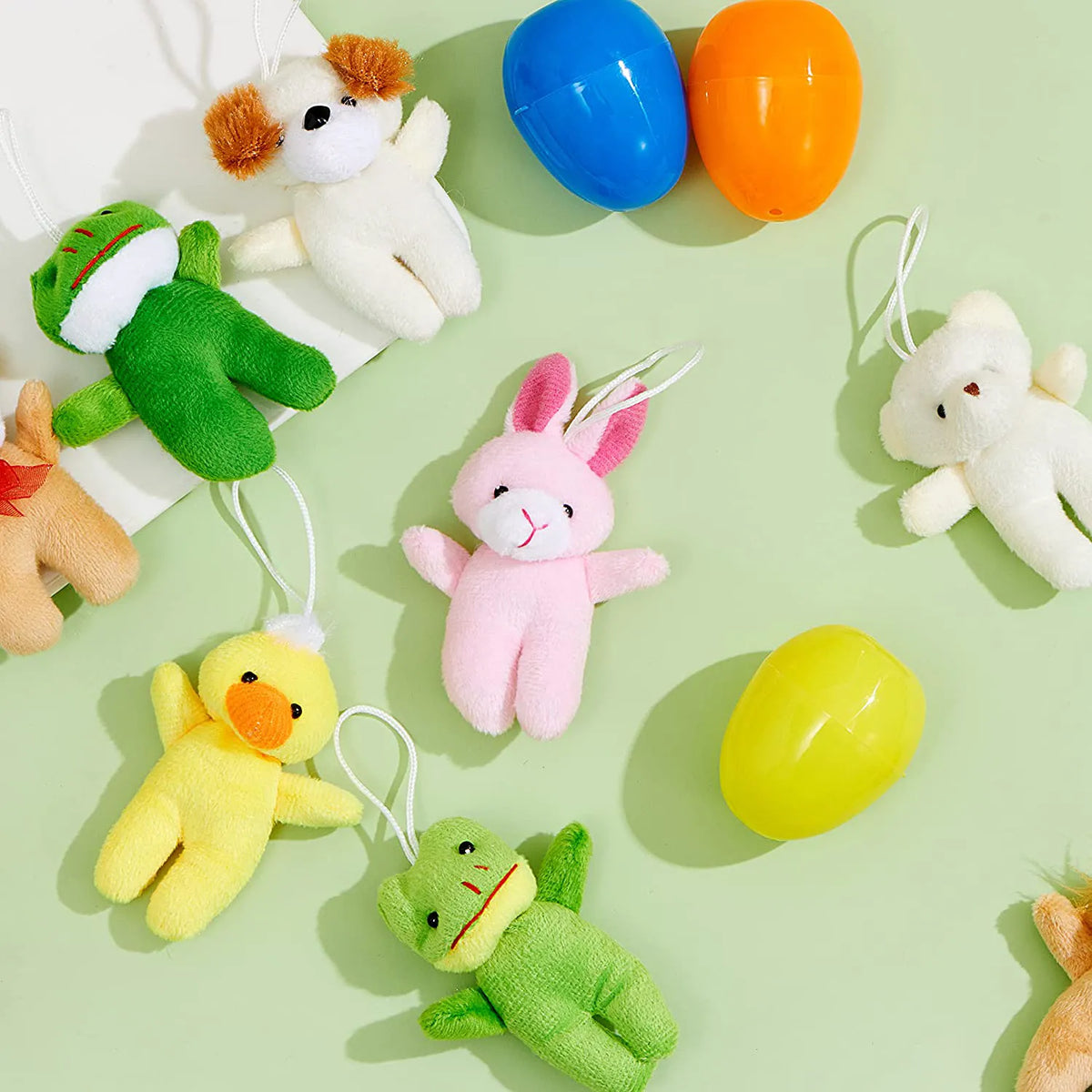 15 Plush Animals Prefilled Easter Eggs