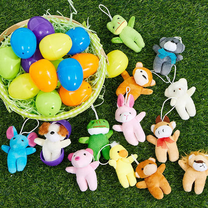 15 Plush Animals Prefilled Easter Eggs