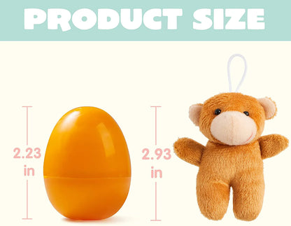 15 Plush Animals Prefilled Easter Eggs