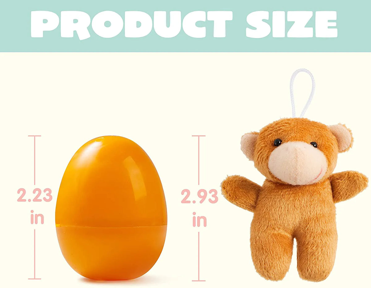 15 Plush Animals Prefilled Easter Eggs
