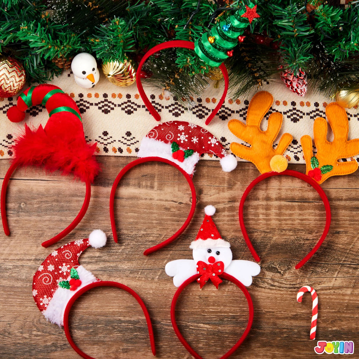 16PCS Christmas Holiday Cute Headbands - Fun and Festive