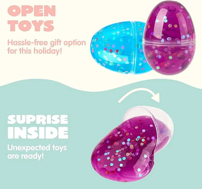 16 Prefilled Slime Easter Eggs for Kids Party & Hunt
