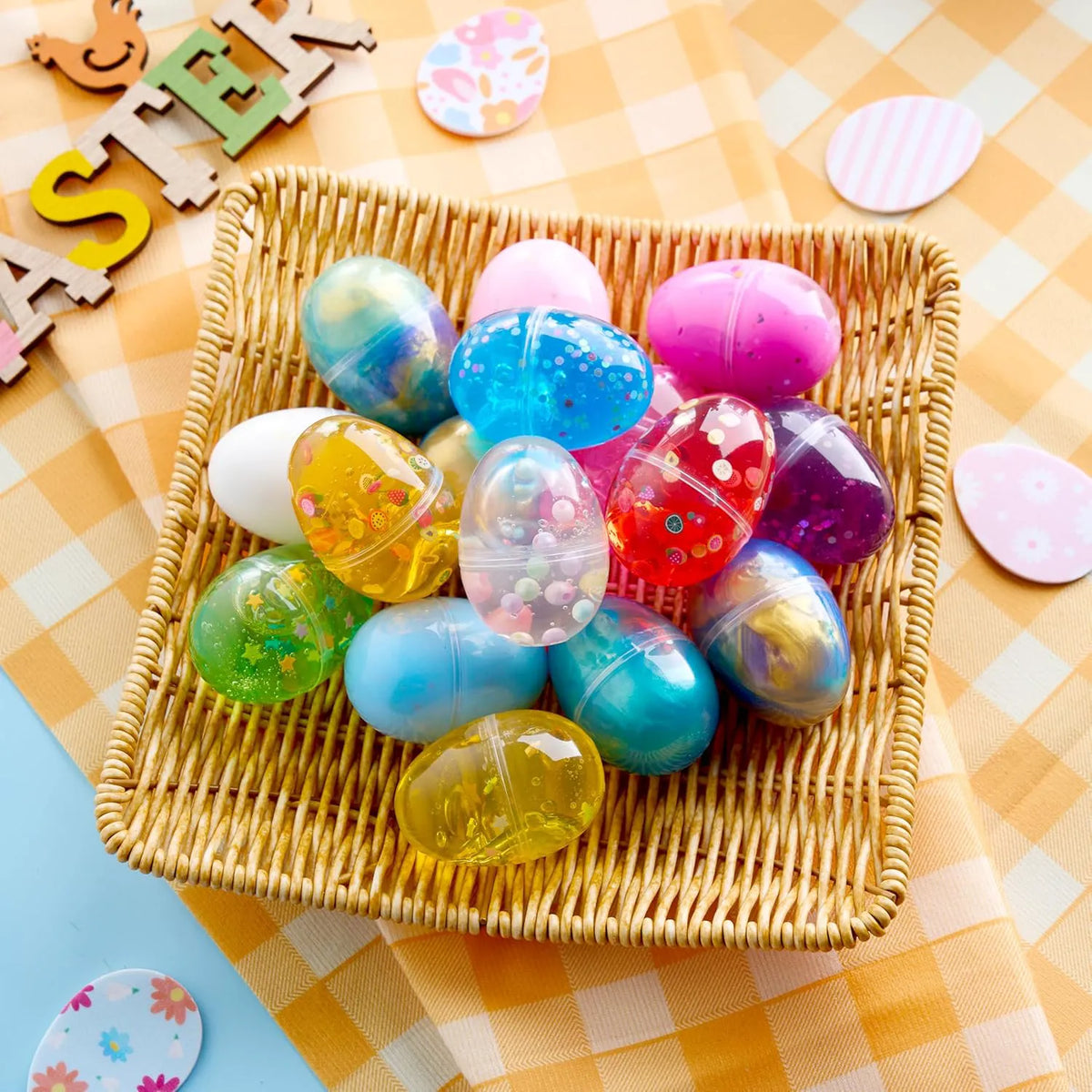 16 Prefilled Slime Easter Eggs for Kids Party & Hunt