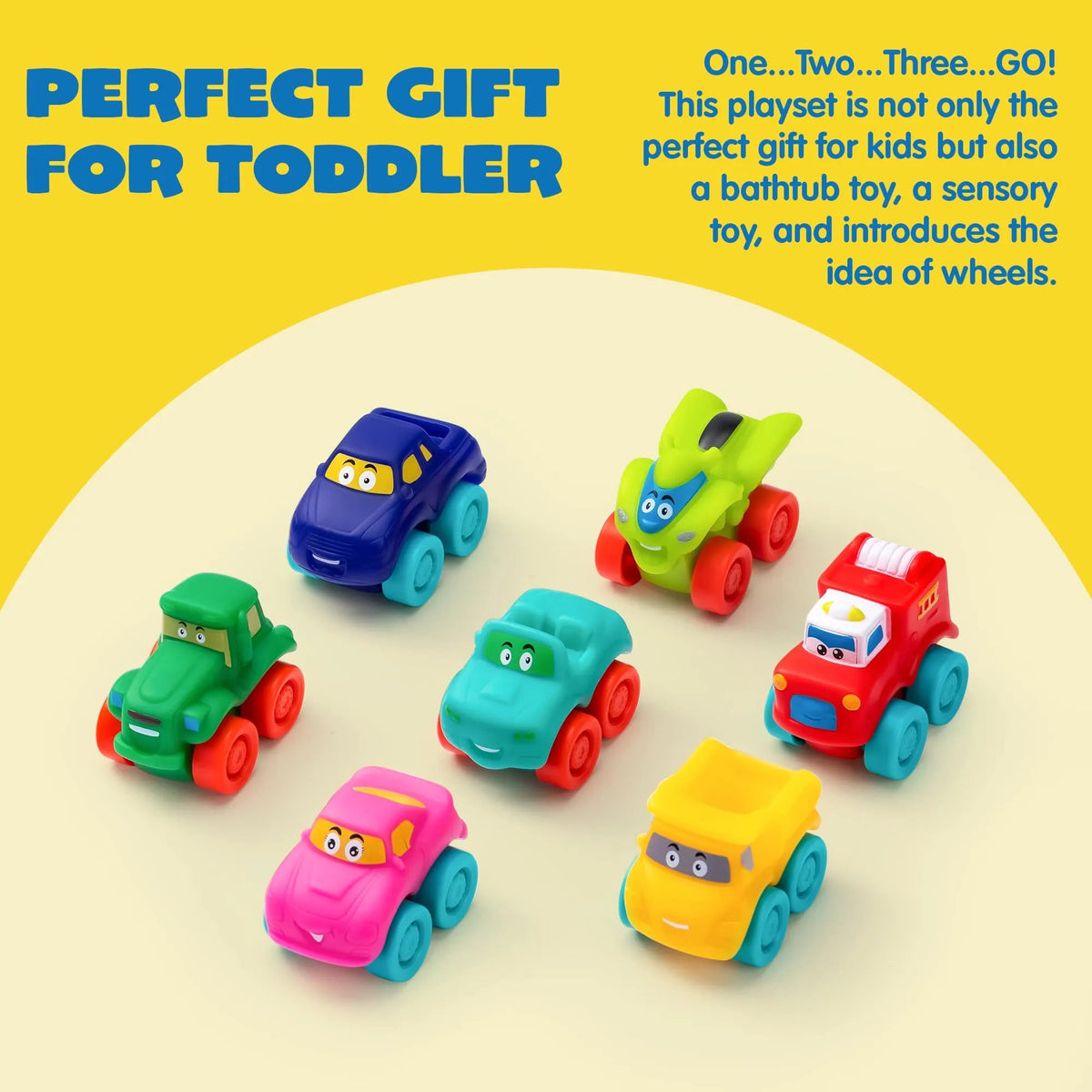 16-Piece Set of Mini Rubber Vehicles