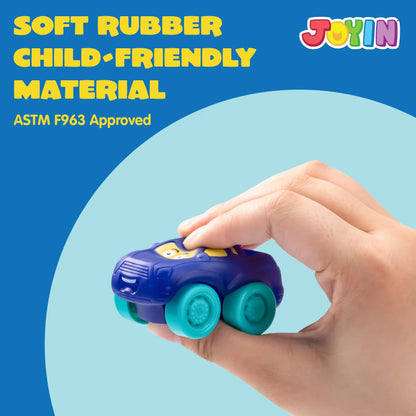 16-Piece Set of Mini Rubber Vehicles