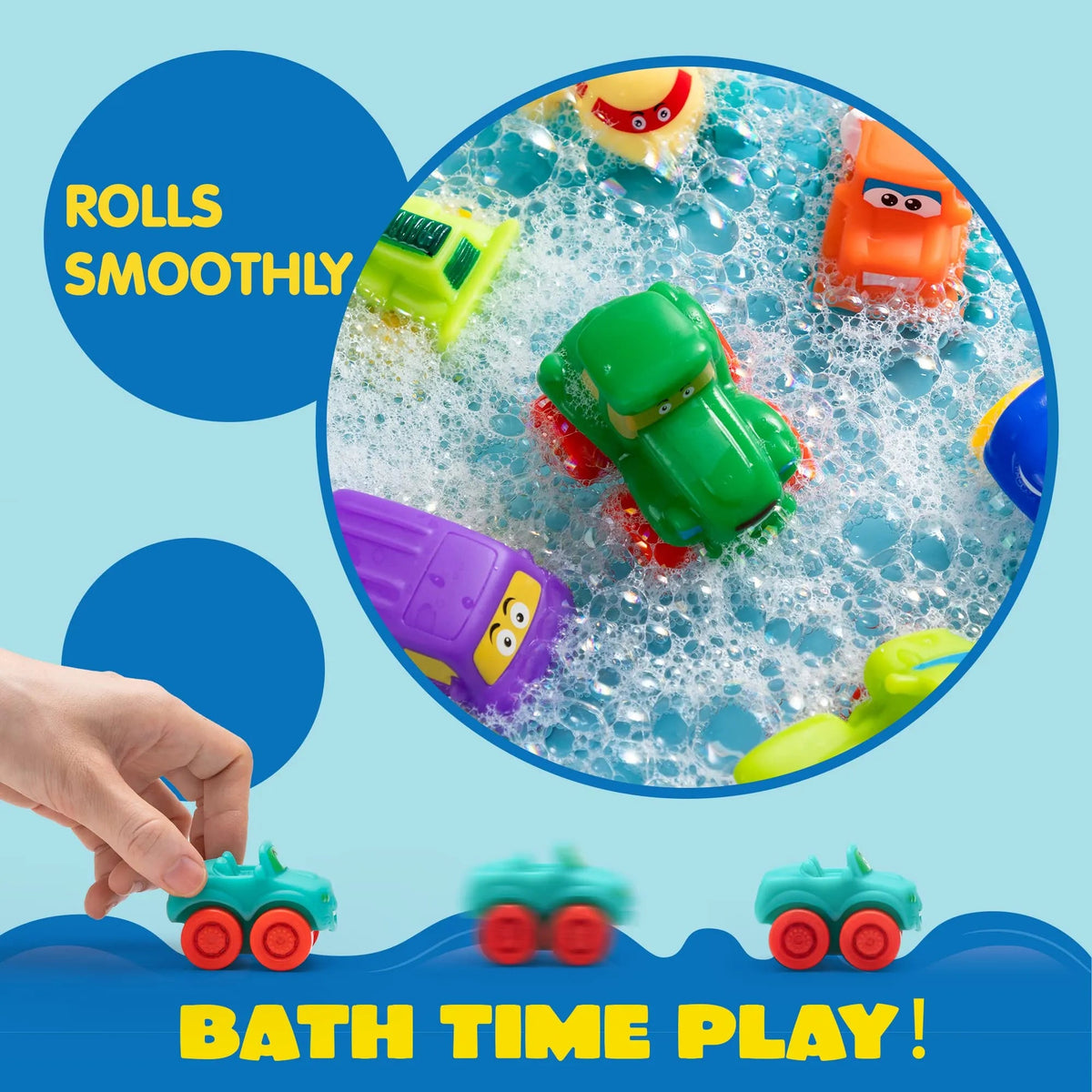 16-Piece Set of Mini Rubber Vehicles