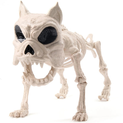 16" Halloween Poseable Skeleton Dog with Pose-N-Stay Plastic Bones