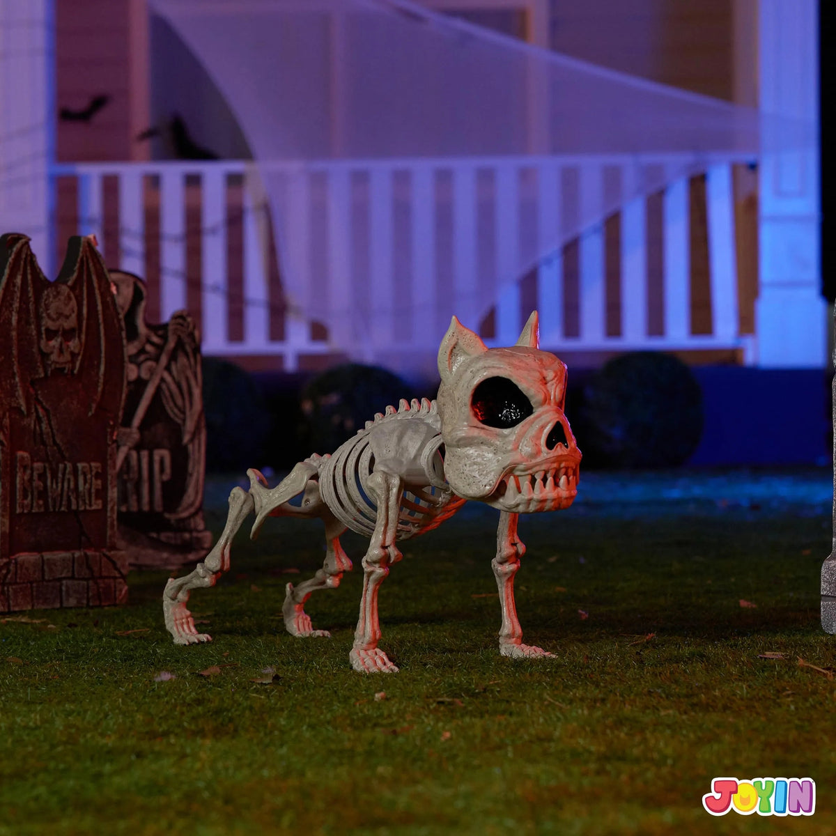 16" Halloween Poseable Skeleton Dog with Pose-N-Stay Plastic Bones