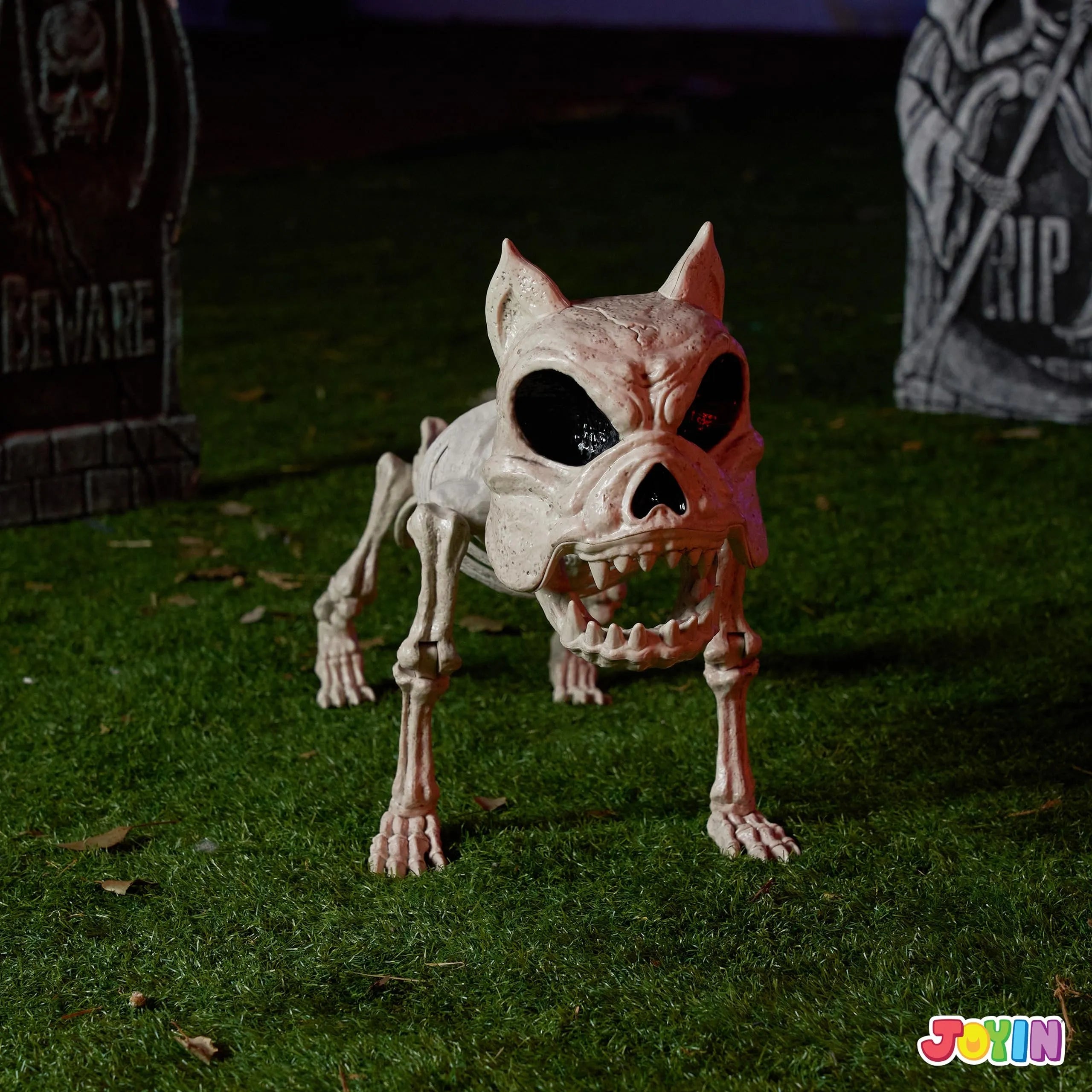 16" Halloween Poseable Skeleton Dog with Pose-N-Stay Plastic Bones