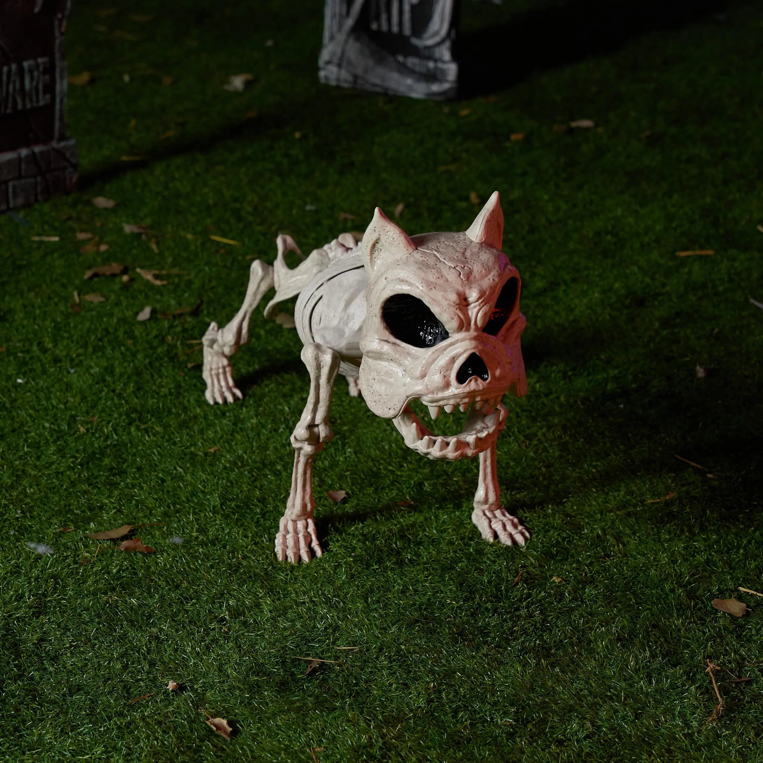 16" Halloween Poseable Skeleton Dog with Pose-N-Stay Plastic Bones