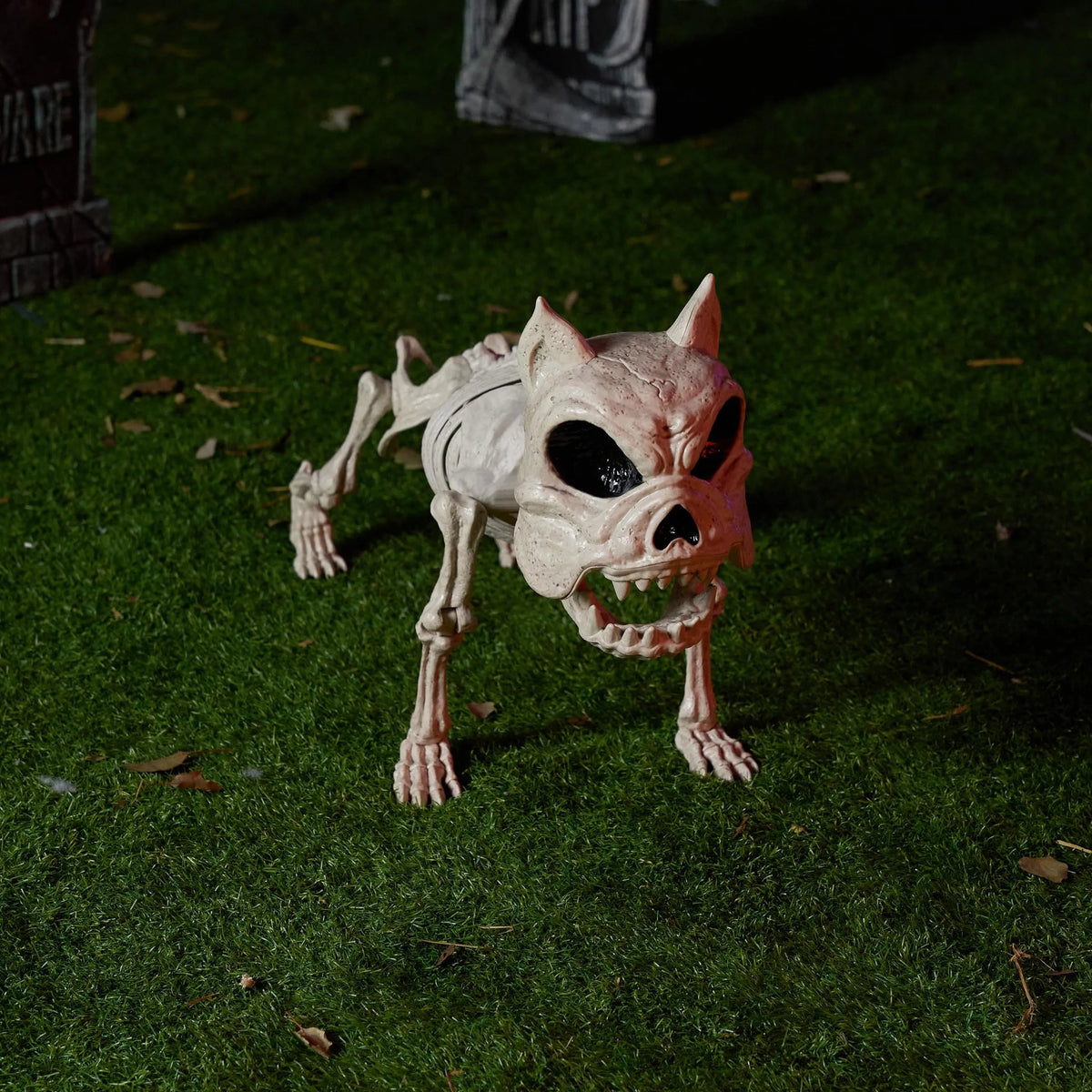 16" Halloween Poseable Skeleton Dog with Pose-N-Stay Plastic Bones