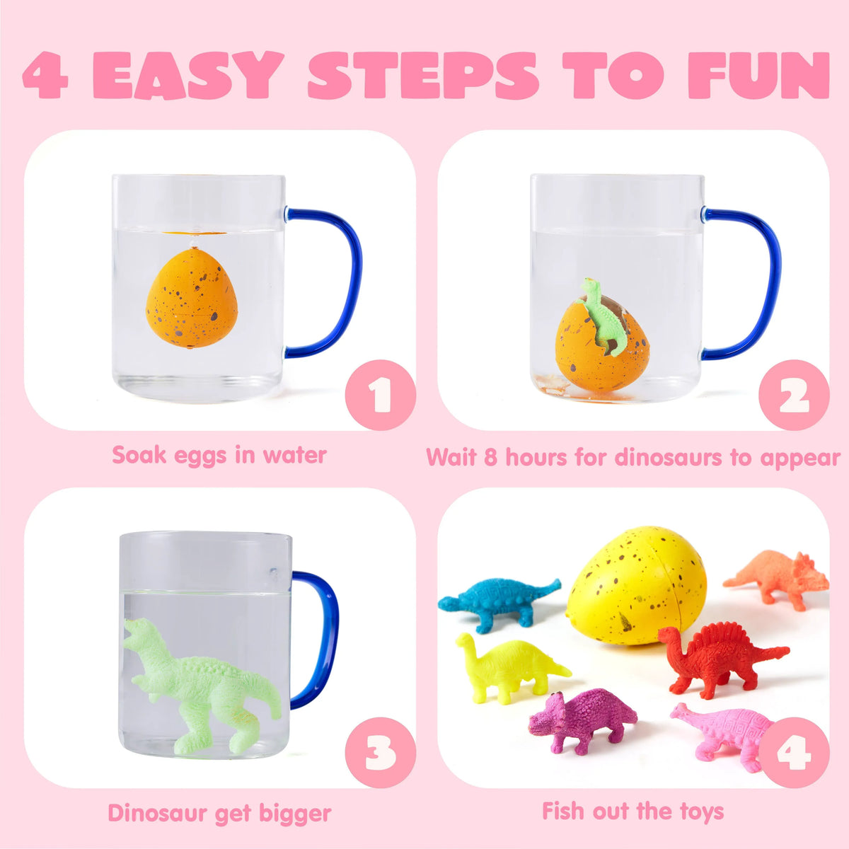 30 Pack Valentine's Day Cards with Hatching Dinosaur Egg Toys and Hangers