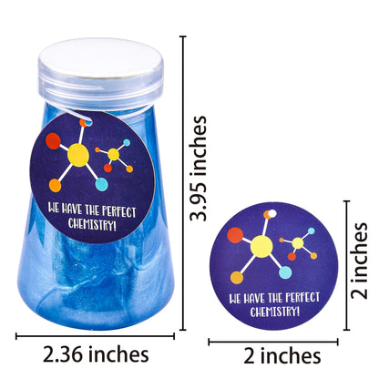 18 Science Slime Beakers with Valentine's Day Cards for Kids Classroom Exchange