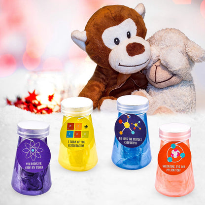 18 Science Slime Beakers with Valentine's Day Cards for Kids Classroom Exchange
