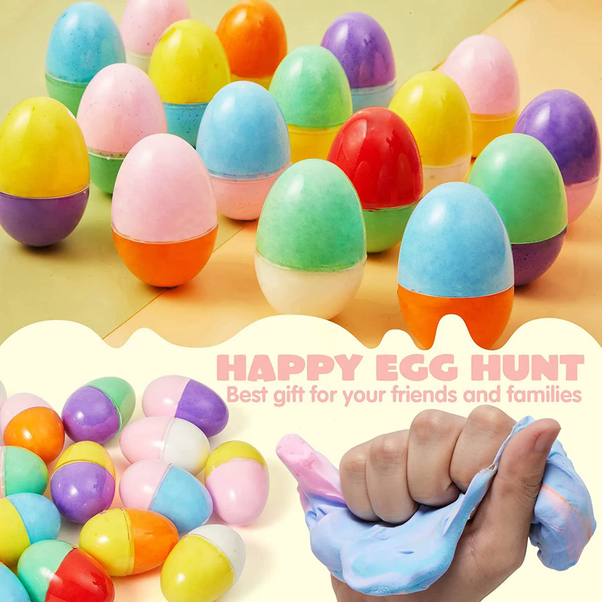 18-Pack Butter Slime Prefilled Easter Eggs