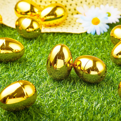 18-Piece Golden Easter Egg Shells