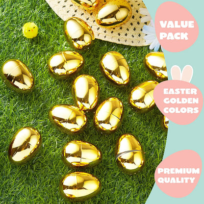 18-Piece Golden Easter Egg Shells