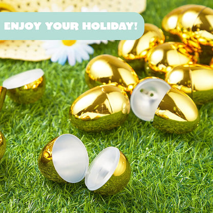 18-Piece Golden Easter Egg Shells