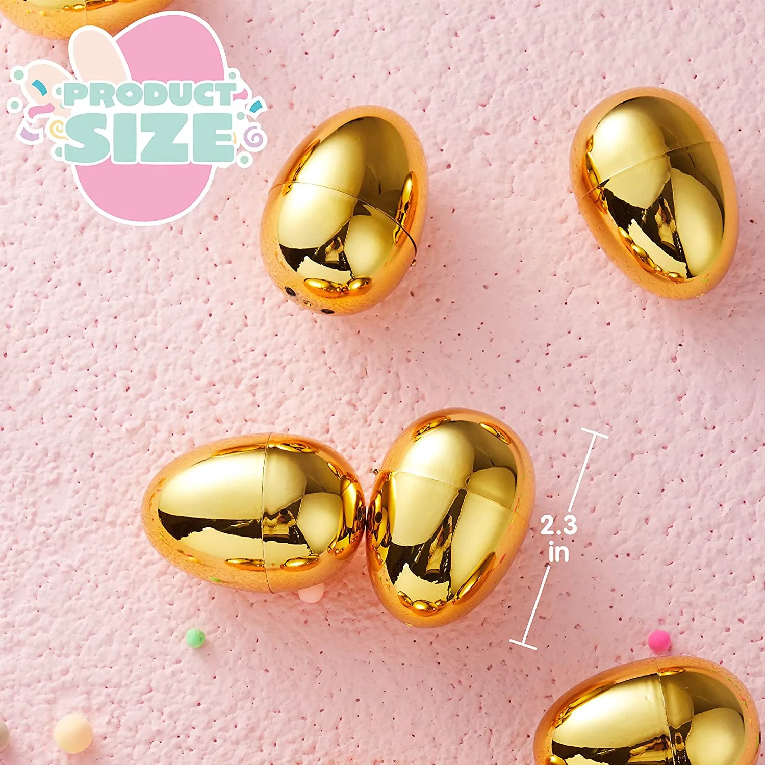 18-Piece Golden Easter Egg Shells