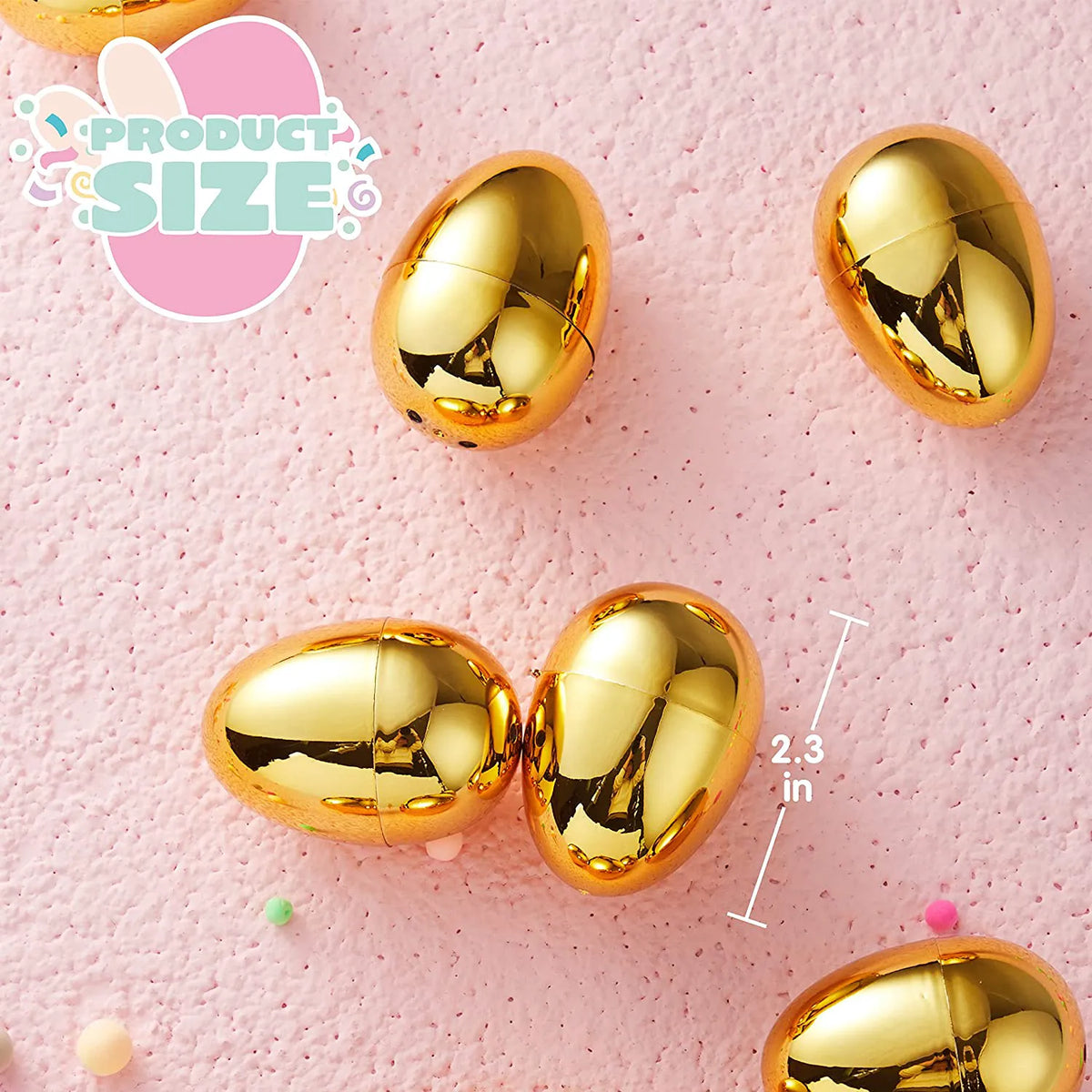 18-Piece Golden Easter Egg Shells