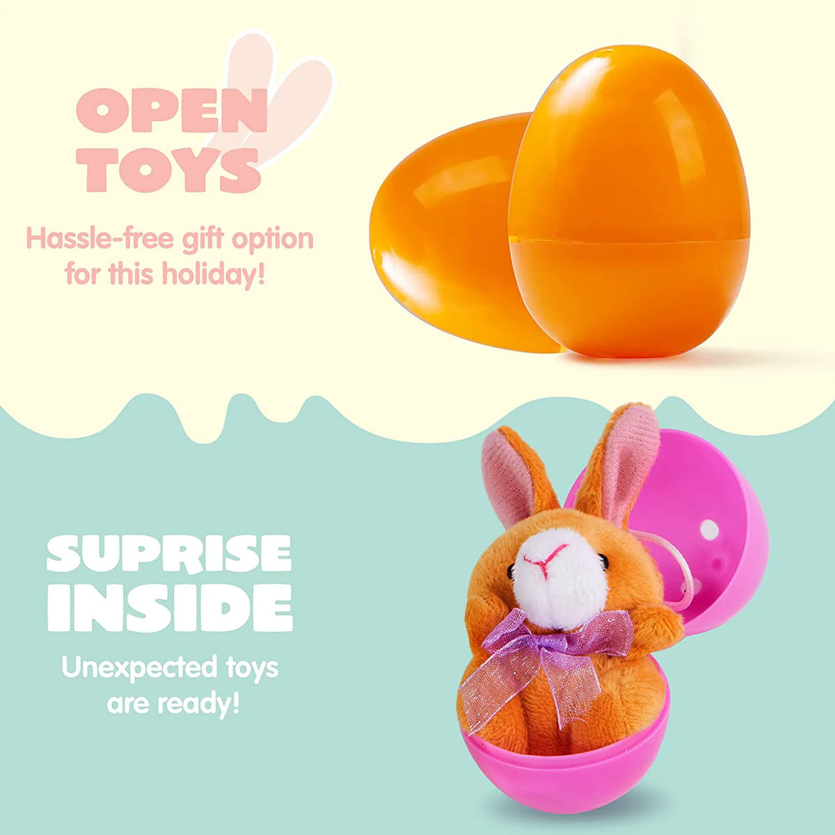 18-Pack Plush Animal Toys in Prefilled Easter Eggs (2.23 Inches)