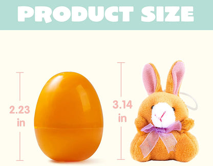 18-Pack Plush Animal Toys in Prefilled Easter Eggs (2.23 Inches)