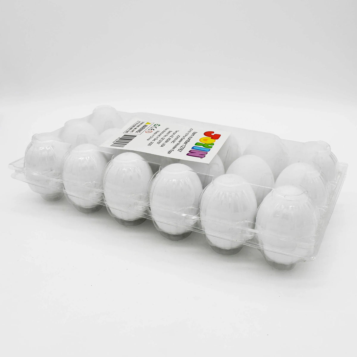 18 White Wooden Easter Eggs for DIY Decor and Craft Activities