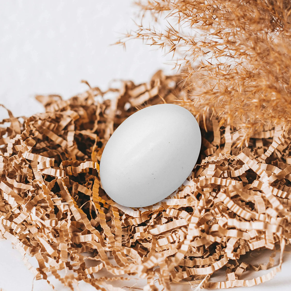18 White Wooden Easter Eggs for DIY Decor and Craft Activities