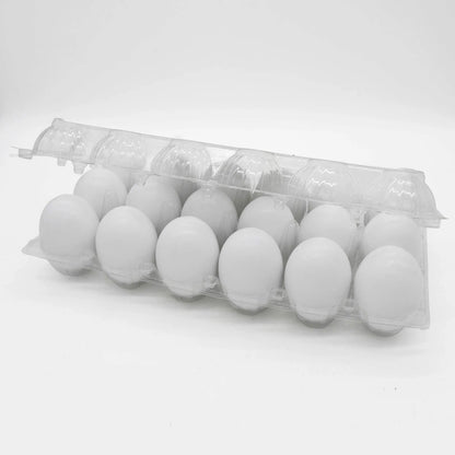 18 White Wooden Easter Eggs for DIY Decor and Craft Activities