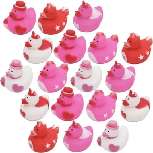 18 Mini Valentine's Day Rubber Ducks