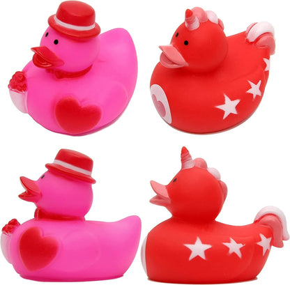 18 Mini Valentine's Day Rubber Ducks