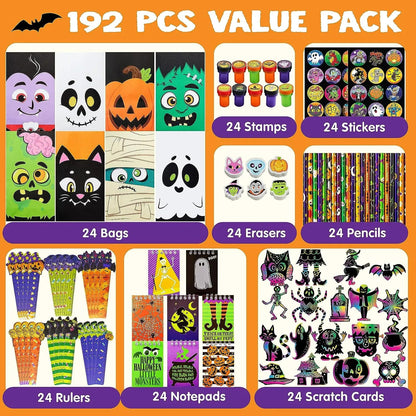 192-Piece Halloween Stationery Set
