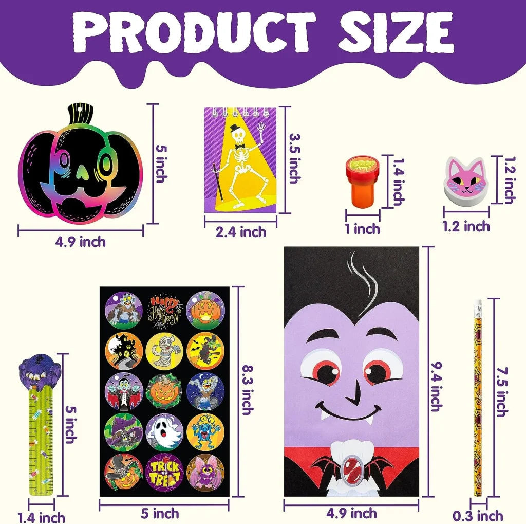 192-Piece Halloween Stationery Set