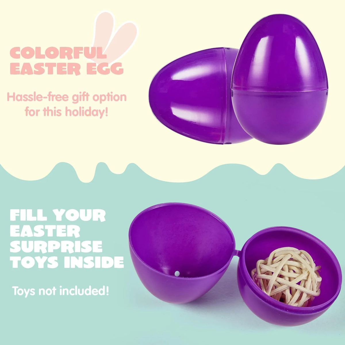 1994Pcs 2.3in Easter Egg Shells + 6 Golden Eggs for Filling - Easter Hunt