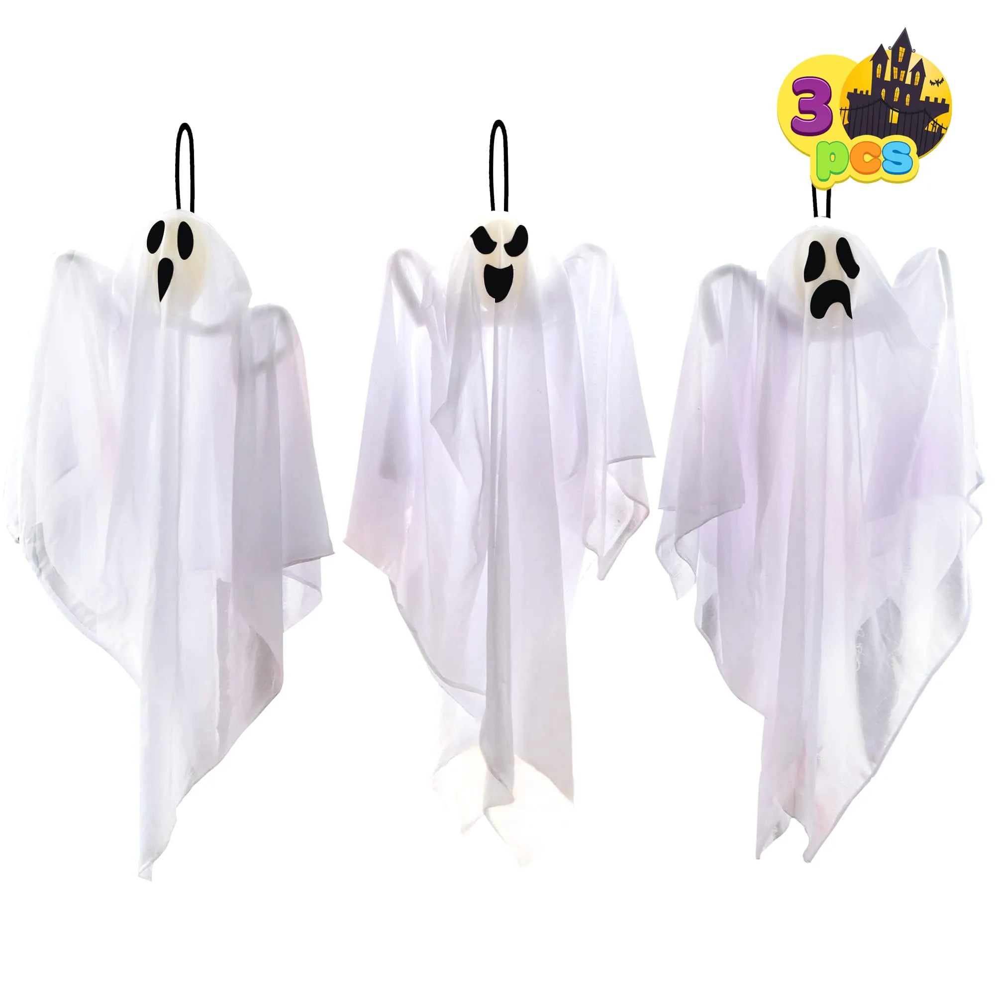 27.5" Halloween Hanging Ghost Decoration for Outdoor Use