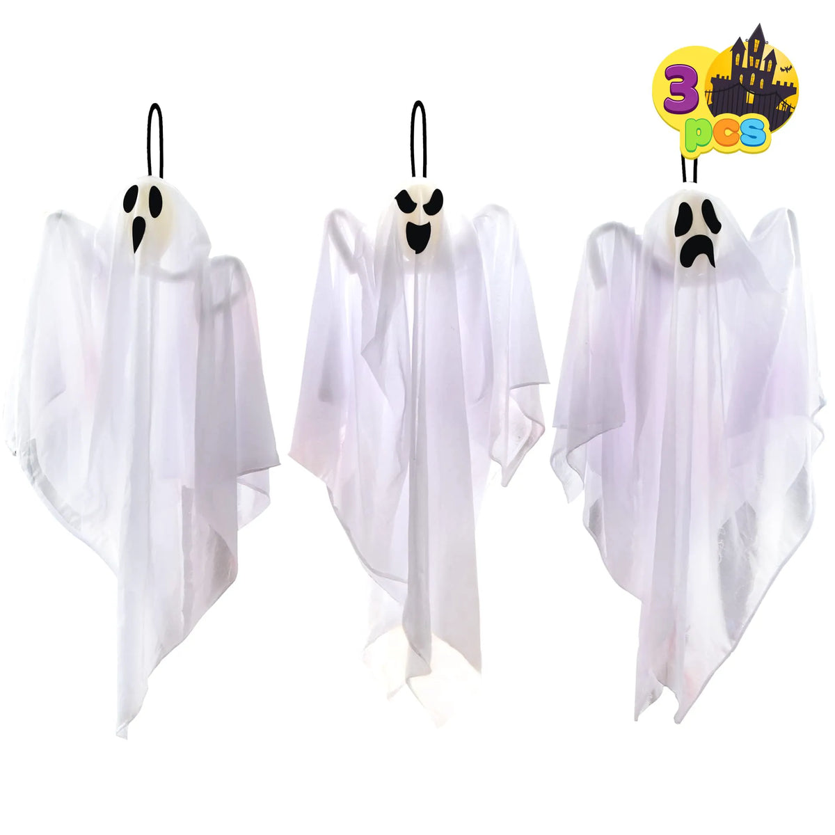 27.5" Halloween Hanging Ghost Decoration for Outdoor Use