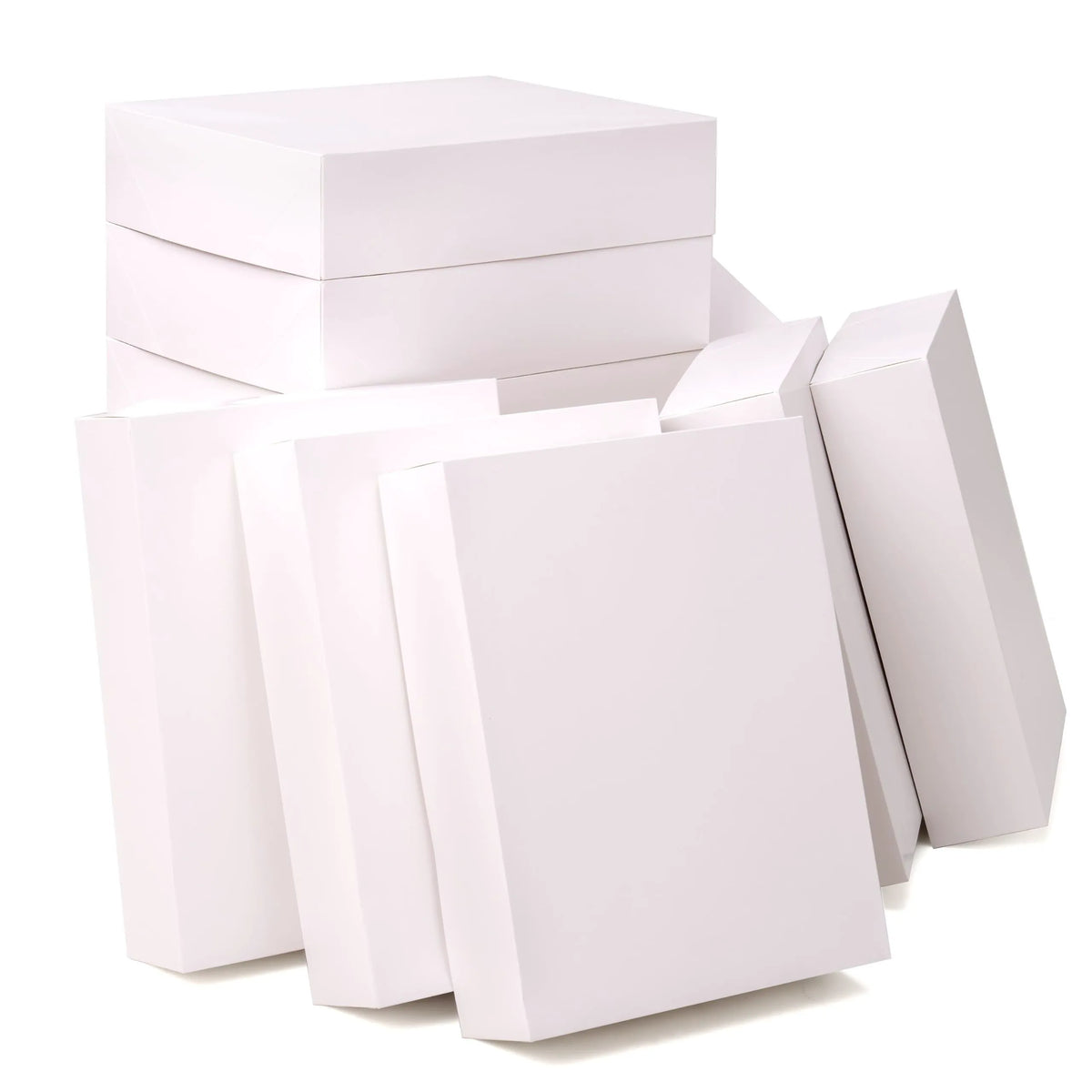 12 Pack Large Christmas Gift Boxes with Lids, 17 x 13 x 4 Inches for Presents