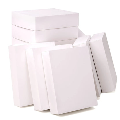 12 Pack Large Christmas Gift Boxes with Lids, 17 x 13 x 4 Inches for Presents