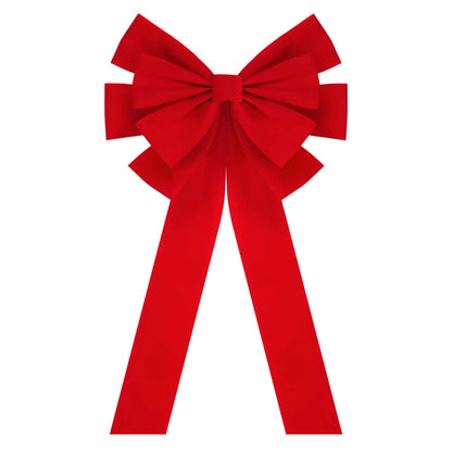 Extra Large Red Velvet Christmas Bow (35" x 18")