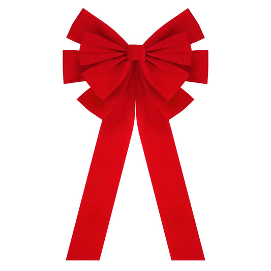 Extra Large Red Velvet Christmas Bow (35" x 18")