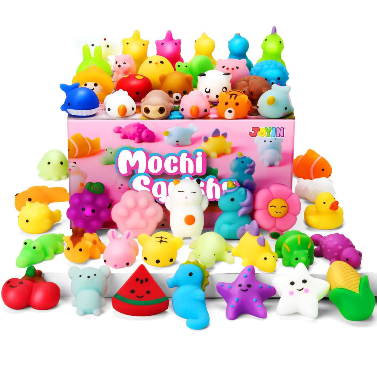 25-Pack Mini Squishy Mochi Toys, Party Favors for Kids