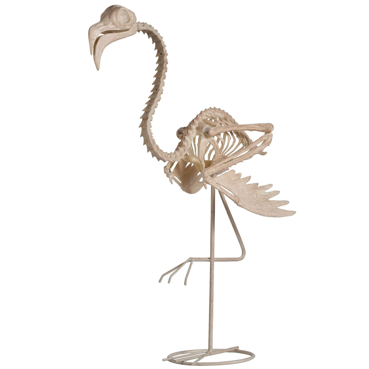 27.6-Inch Flamingo Skeleton Halloween Decoration