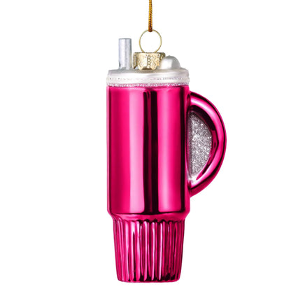 Christmas Red Glass Small Water Cup Ornament