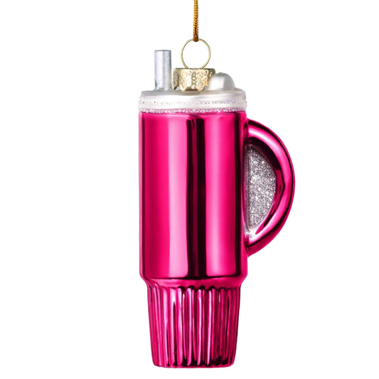 Christmas Red Glass Small Water Cup Ornament