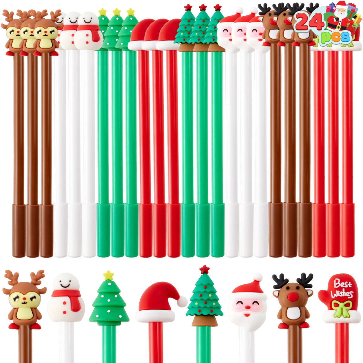 24 Pack Christmas Fun Pens - Bulk Set