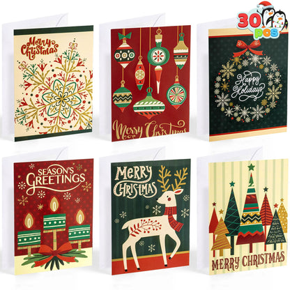 30 Pack Boxed Christmas Cards